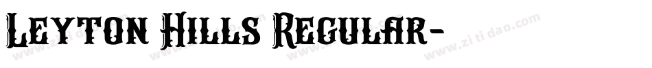 Leyton Hills Regular字体转换